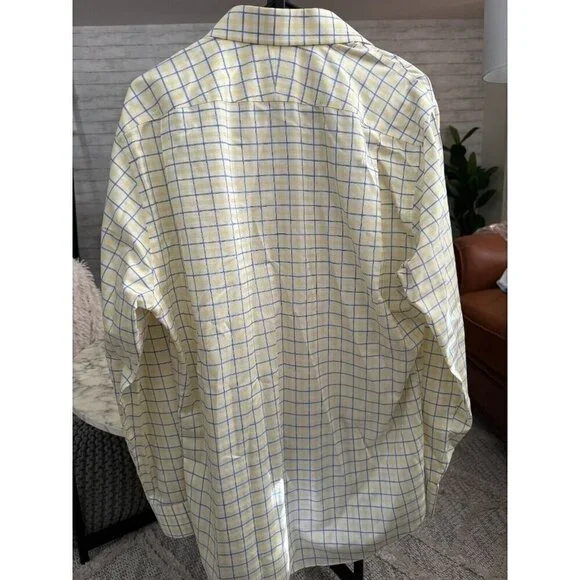 Nordstrom Wrinkle Free Smartcare Traditional FIt Plaid Dress Shirt Size 15.5 - Picture 2 of 5